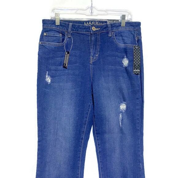 Massini Blue Jeans Women's Size 10 Skinny Mid-Rise Skinny Leg Distressed NWT - Picture 6 of 11